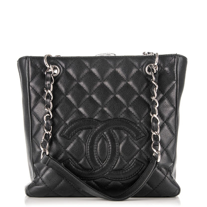 Chanel Caviar Quilted Petit Shopping Tote PST Black 1 of 8