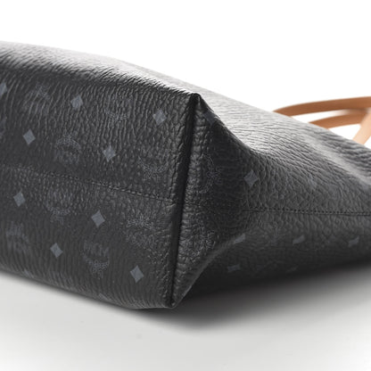 MCM Visetos Medium Anya Shopper Tote Black 8 of 9