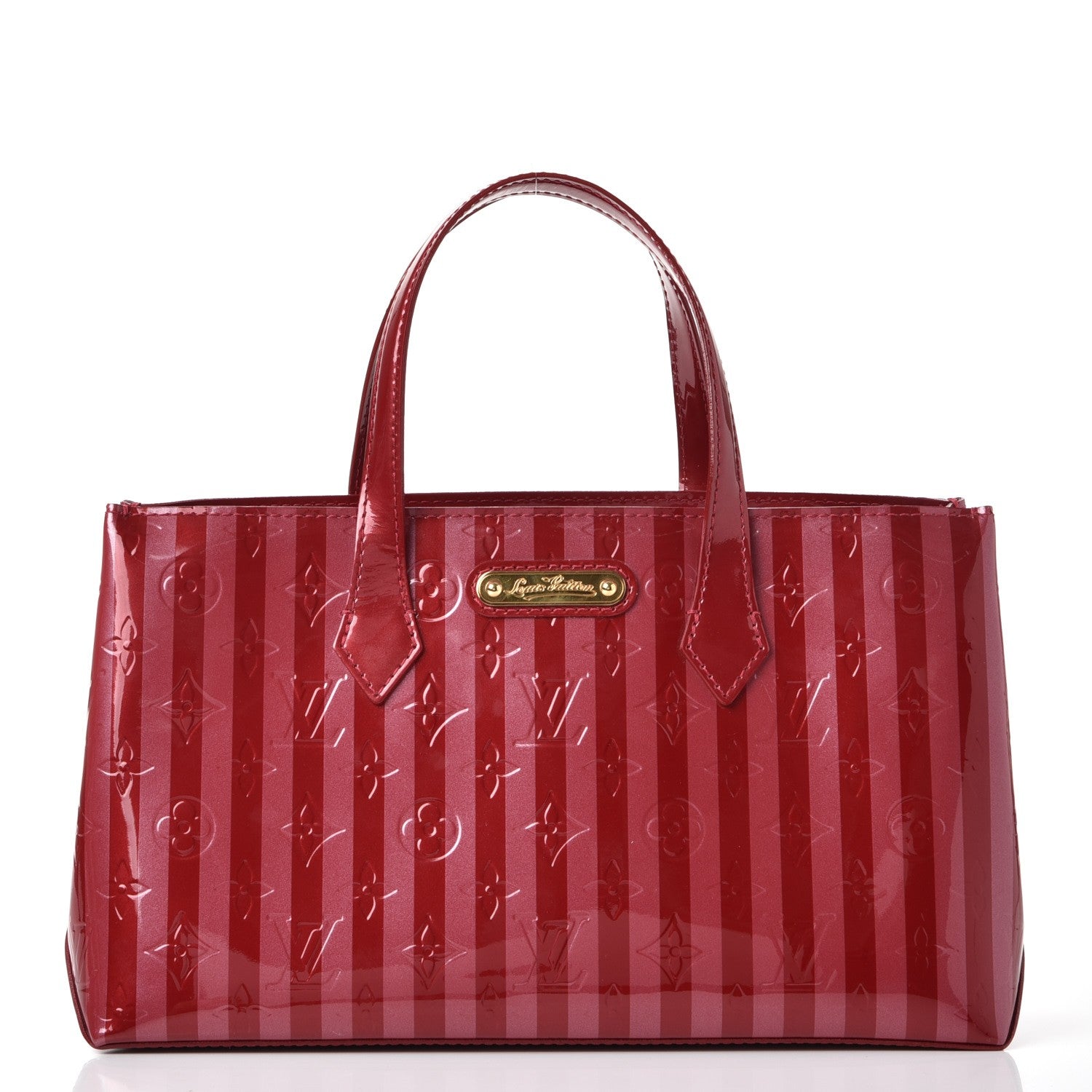 Louis Vuitton Vernis Rayures Wilshire PM Pomme D'Amour 1 of 7