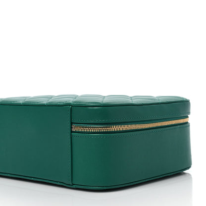 Chanel Lambskin Quilted Top Handle Vanity Case Green 7 of 8
