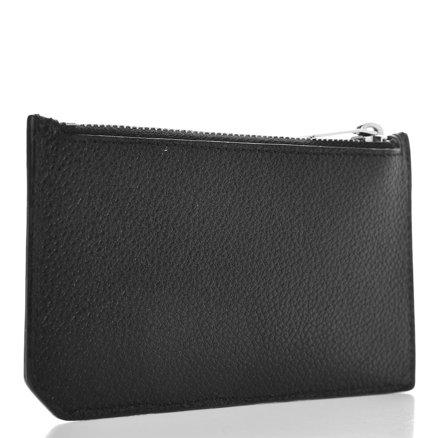 Saint Laurent Grained Calfskin 5 Fragments Zip Pouch Card Holder Black 3 of 7