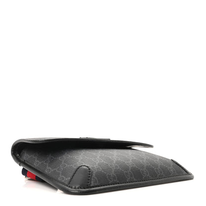 Gucci GG Supreme Monogram Web Slim Belt Bag Black Grey 4 of 11