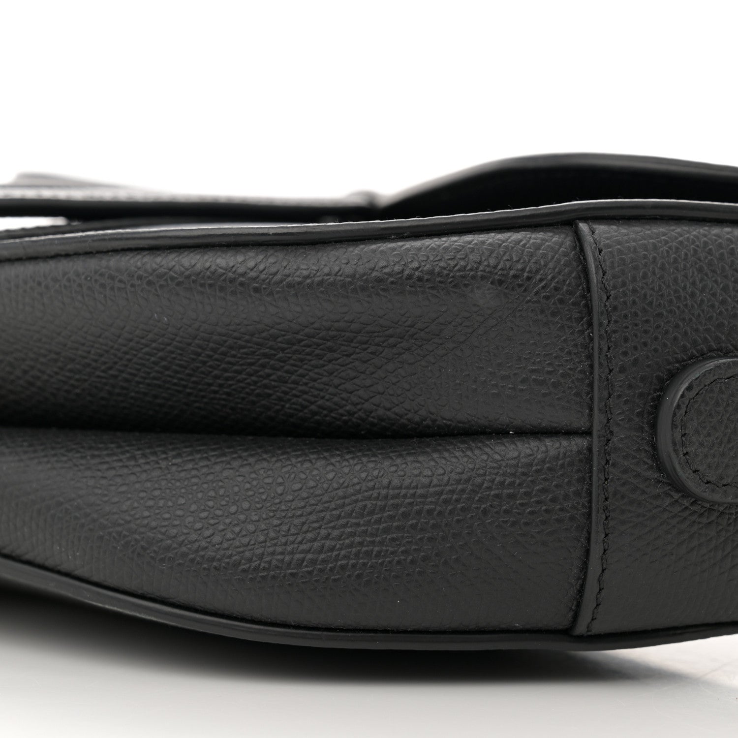 Christian Dior Grained Calfskin Saddle Bag Black 10 of 11