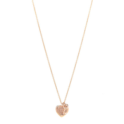 Tiffany 18K Rose Gold Return To Tiffany Love Heart Tag Key Necklace 1 of 6