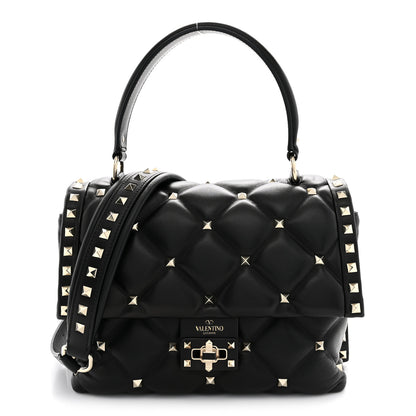 Valentino Garavani Nappa Medium Candystud Top Handle Bag Black 1 of 10