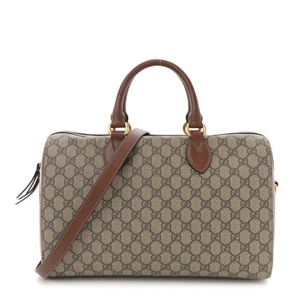 Gucci GG Supreme Monogram Medium Boston Beige Cuir 1 of 17