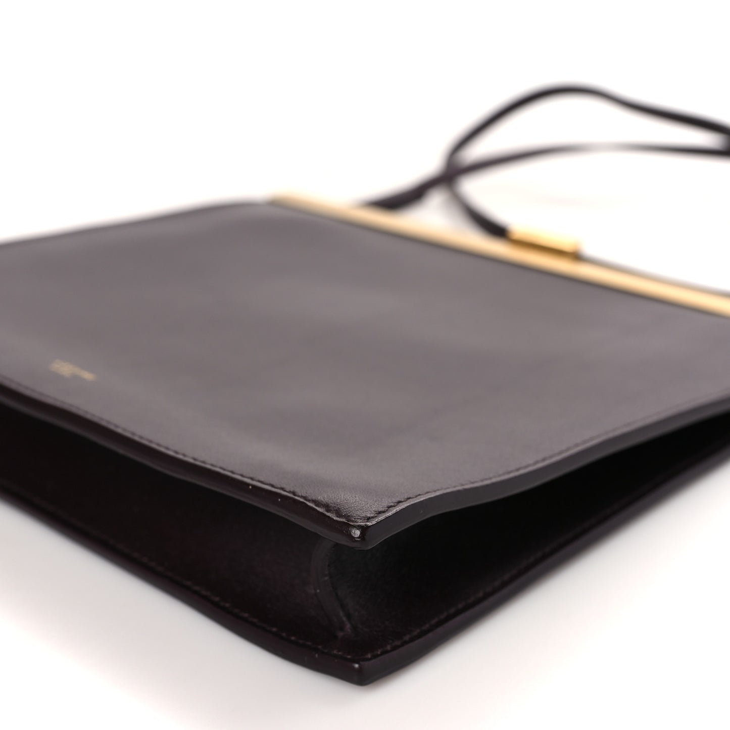 Smooth Calfskin Mini Clasp Bag Bordeaux