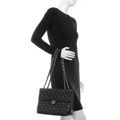 Chanel Caviar Quilted Jumbo Single Flap Black 2 of 20