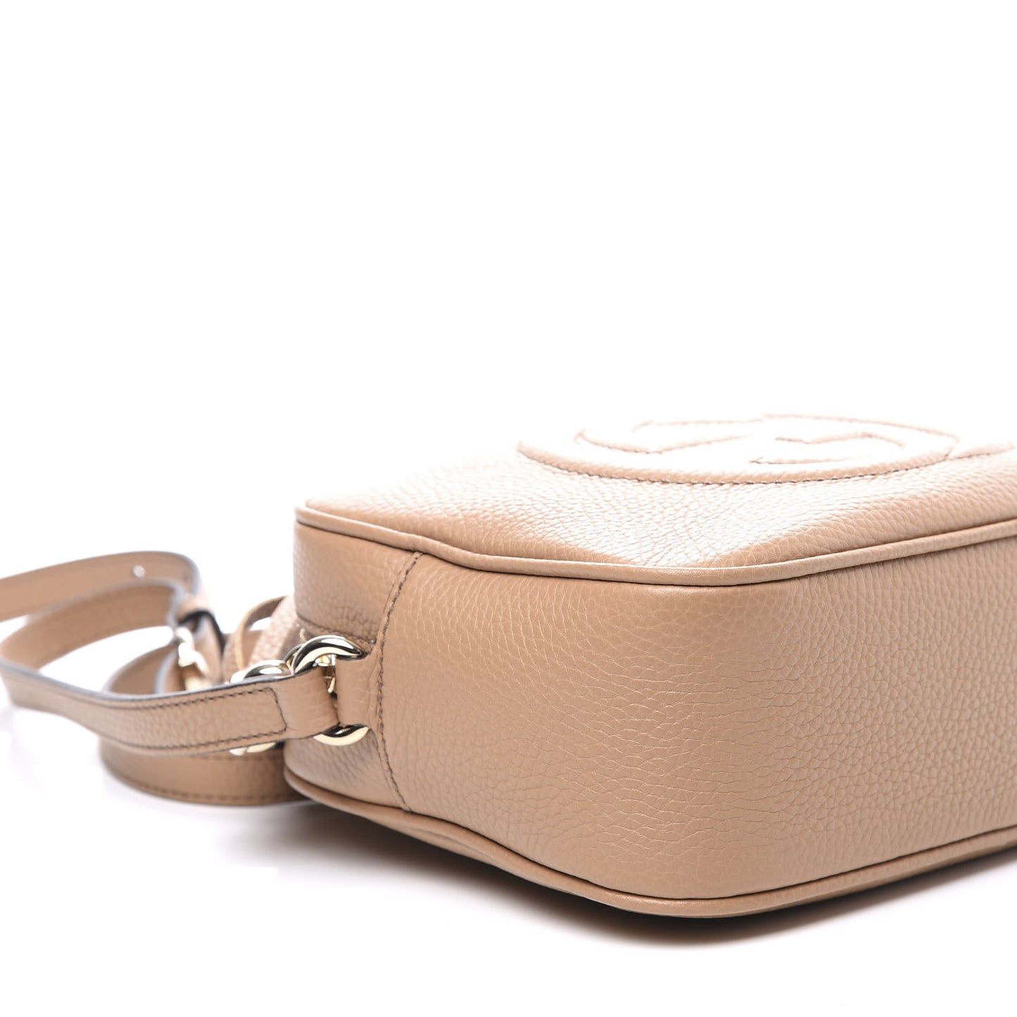 Pebbled Calfskin Small Soho Disco Bag Camelia