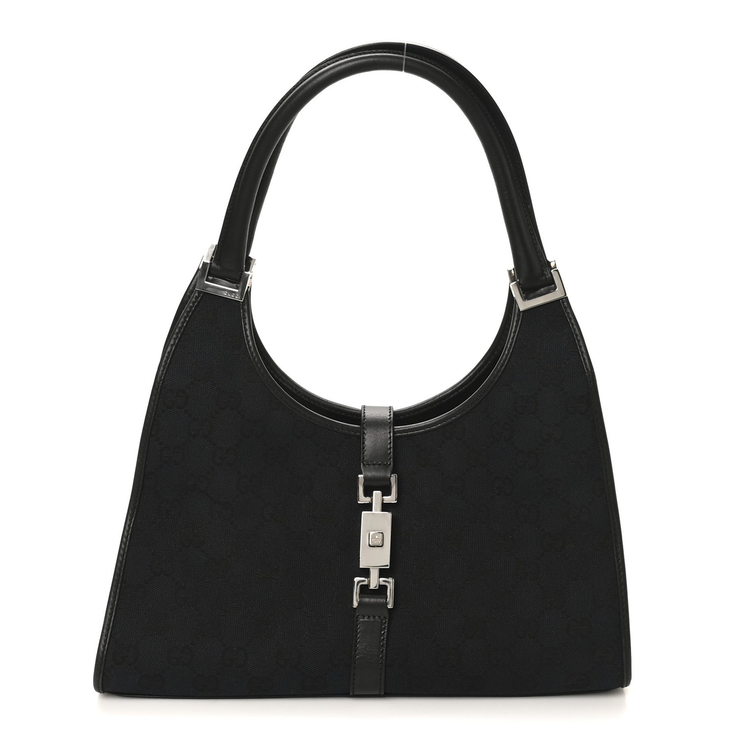 Monogram Bardot Shoulder Bag Black