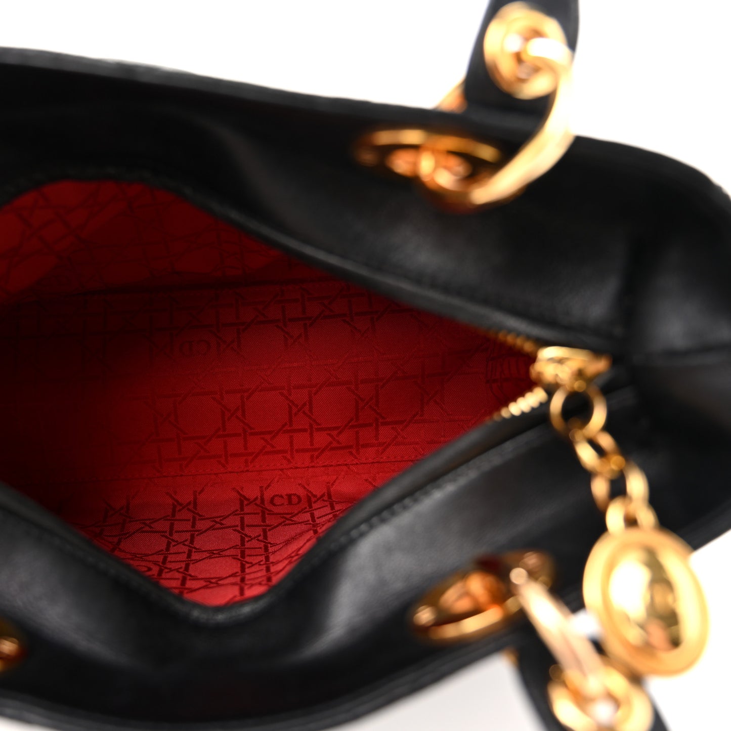 Lambskin Cannage Medium Lady Dior Black