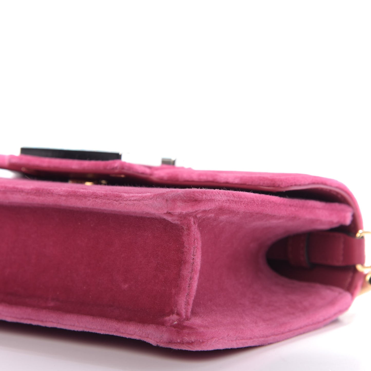 Velvet Crystal Square G Shoulder Bag Light Raspberry Rose