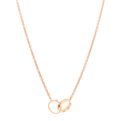 Cartier 18K Pink Gold Interlocking LOVE Necklace 1 of 4