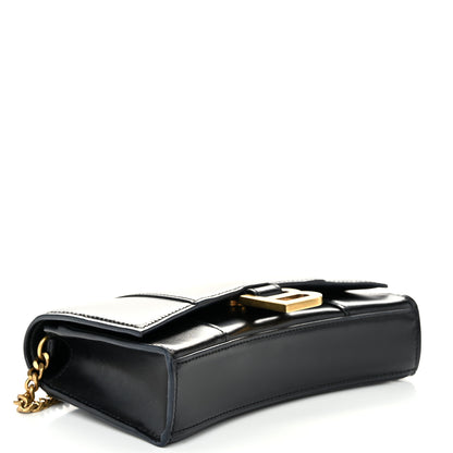 Balenciaga Shiny Box Calfskin Hourglass Chain Bag Black 4 of 9