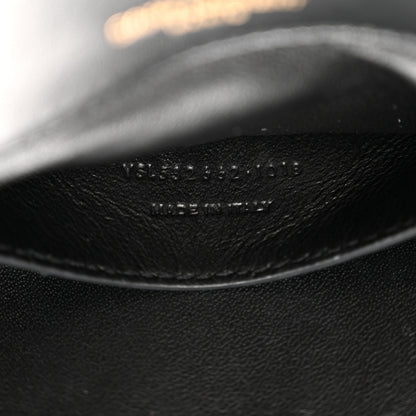 Saint Laurent Lambskin Matelasse Chevron Monogram Small Sulpice Bag Black 8 of 16