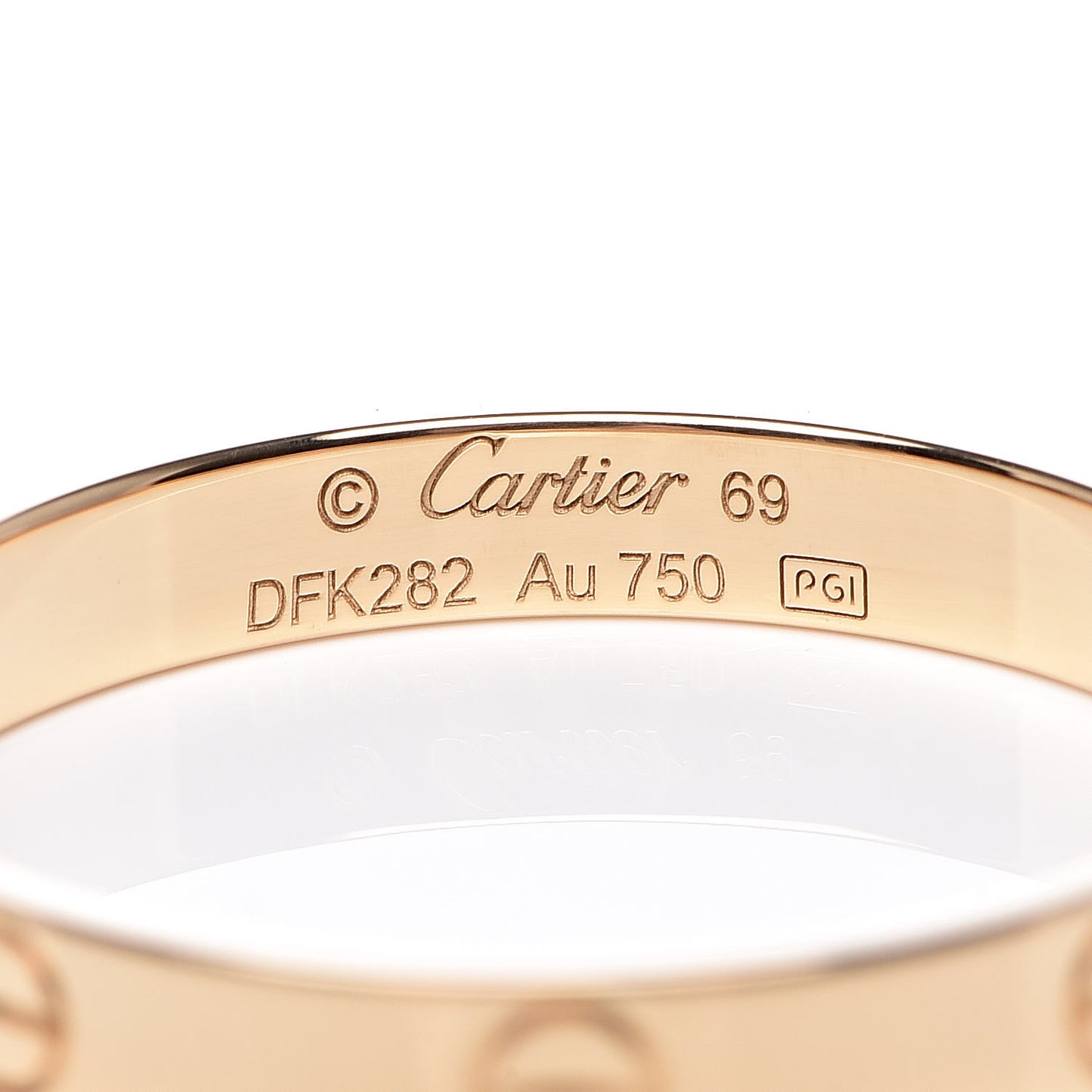 18K Yellow Gold 3.5mm LOVE Wedding Band Ring 69 12.75