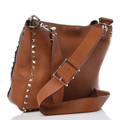 Valentino Garavani Pebbled Calfskin Small Rockstud Flip-Lock Messenger Bag Light Cuir 3 of 9