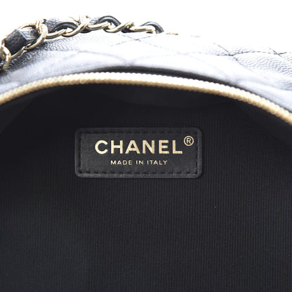 Chanel Caviar Quilted Medium Zip Around Backpack Black 5 of 9