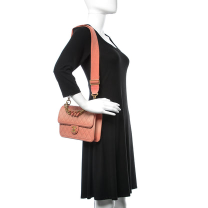 Chanel Caviar Quilted Medium Sunset On The Sea Flap Coral 2 of 8