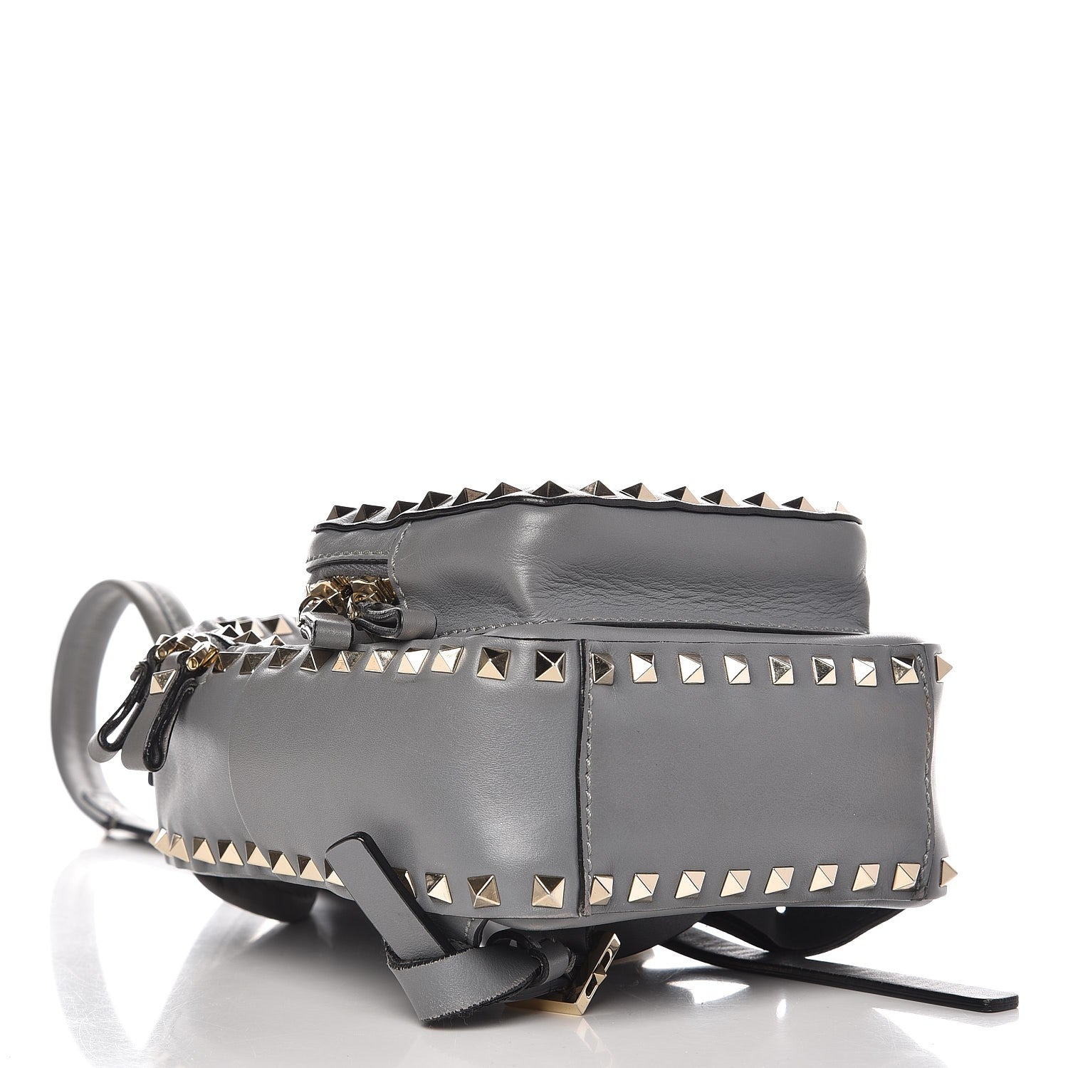 Valentino Garavani Calfskin Mini Rockstud Backpack Grey 4 of 12