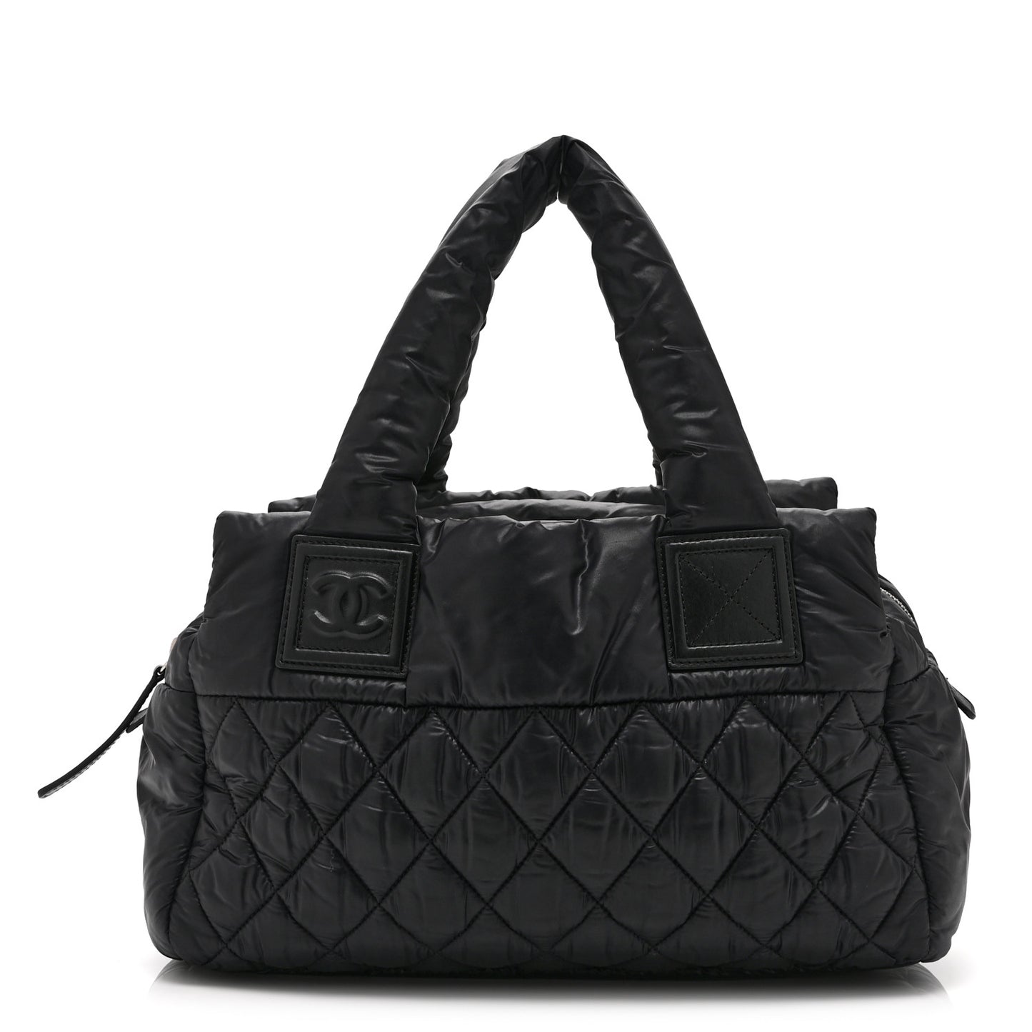 Nylon Coco Cocoon Zipped Tote Black