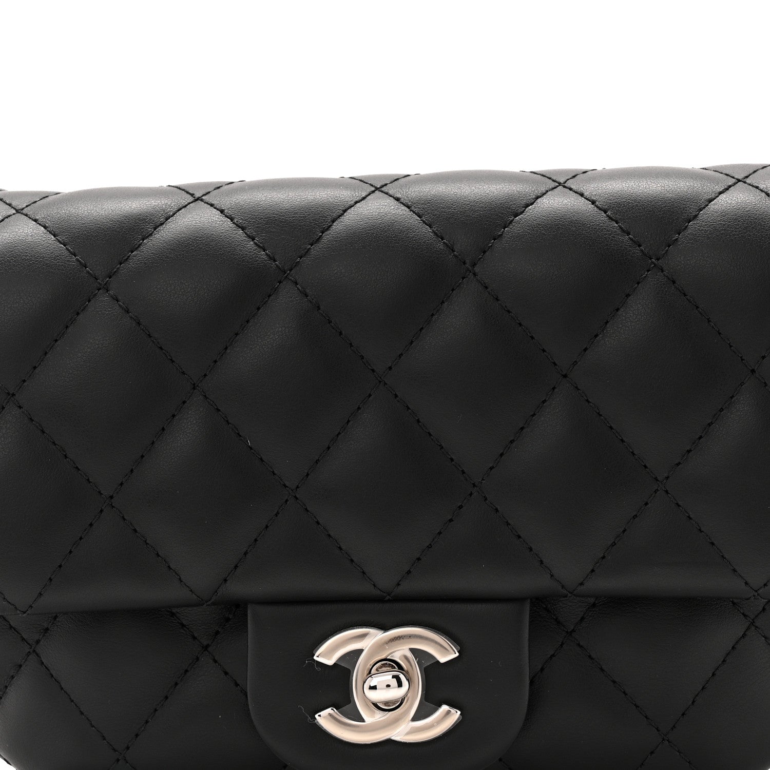 Chanel Calfskin Quilted CC Uniform Flap Belt Bag Black 8 of 10