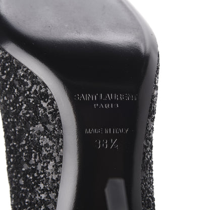 Saint Laurent Glitter Opyum 85 Pumps 38.5 Black 10 of 11