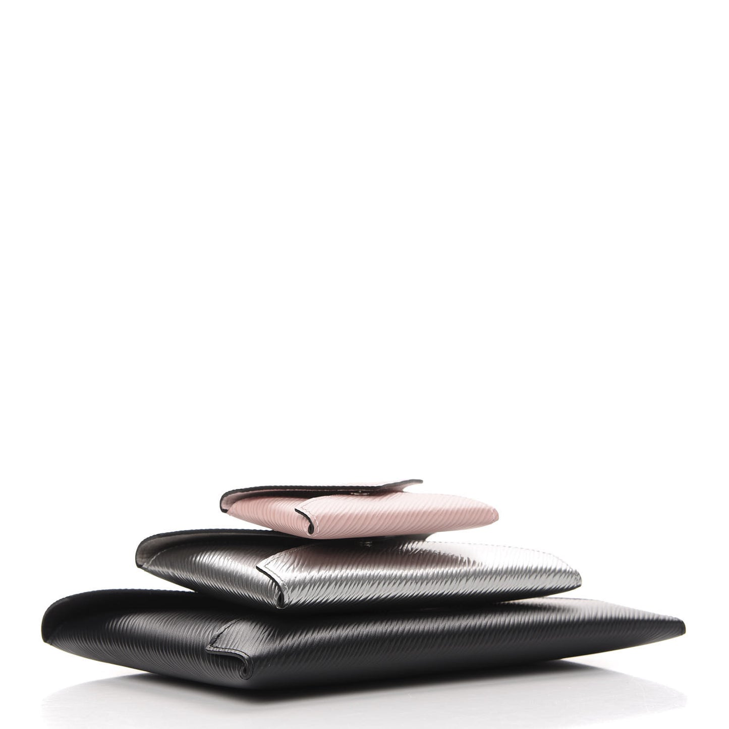 Epi Kirigami Pochette Set Black Silver Rose Ballerine