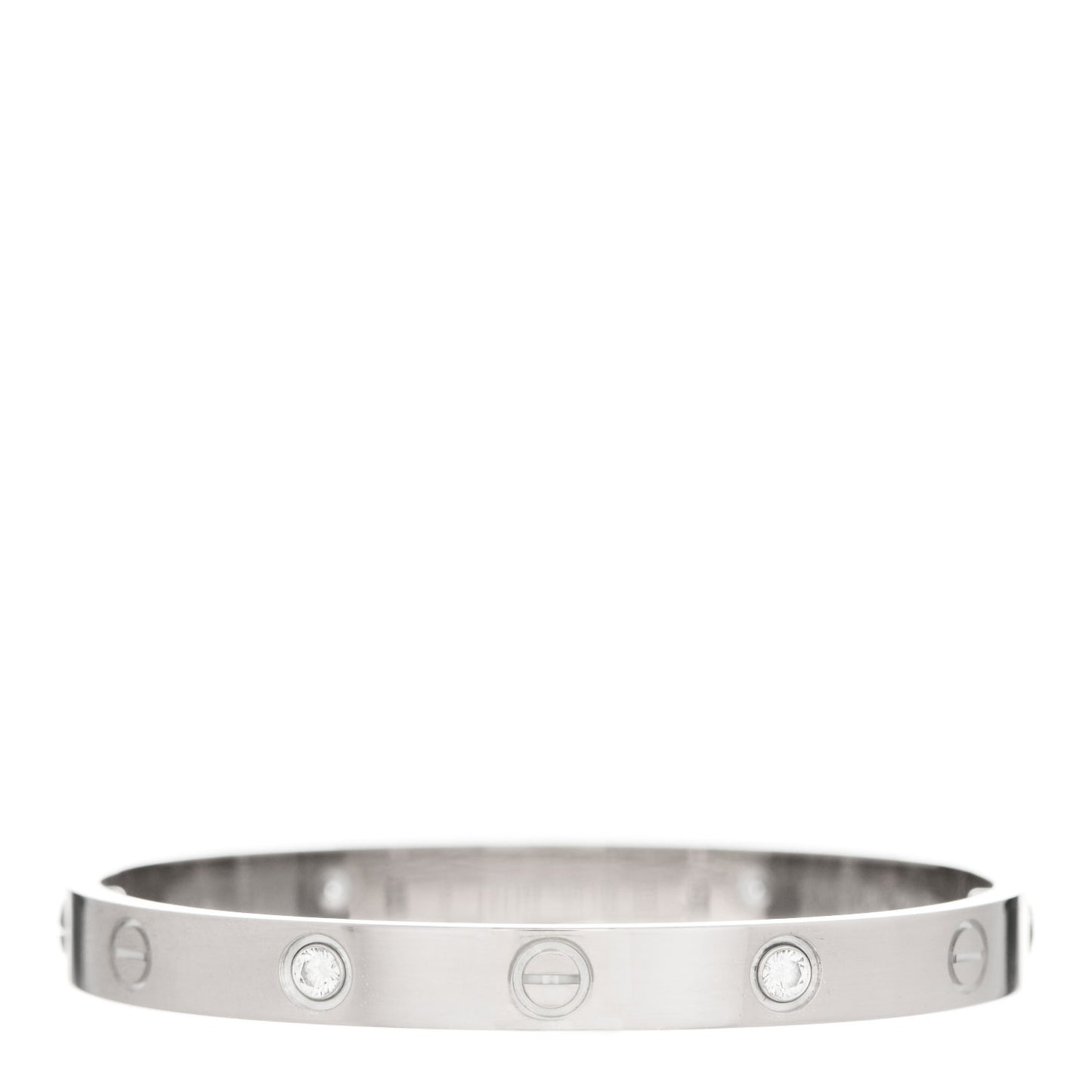 18K White Gold 4 Diamond LOVE Bracelet 16