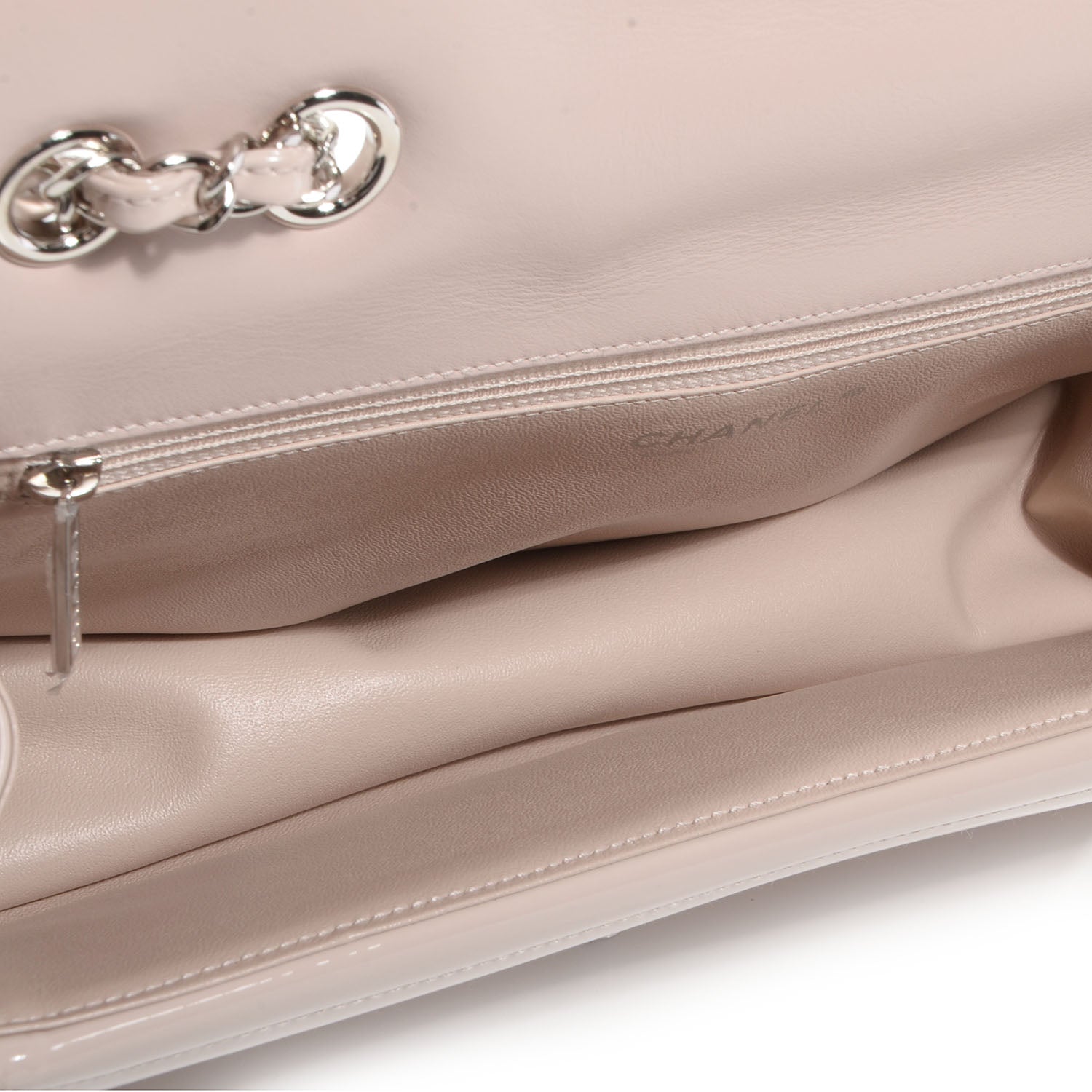 Chanel Patent Horizontal Quilted Jumbo Flap Light Pink 5 of 9