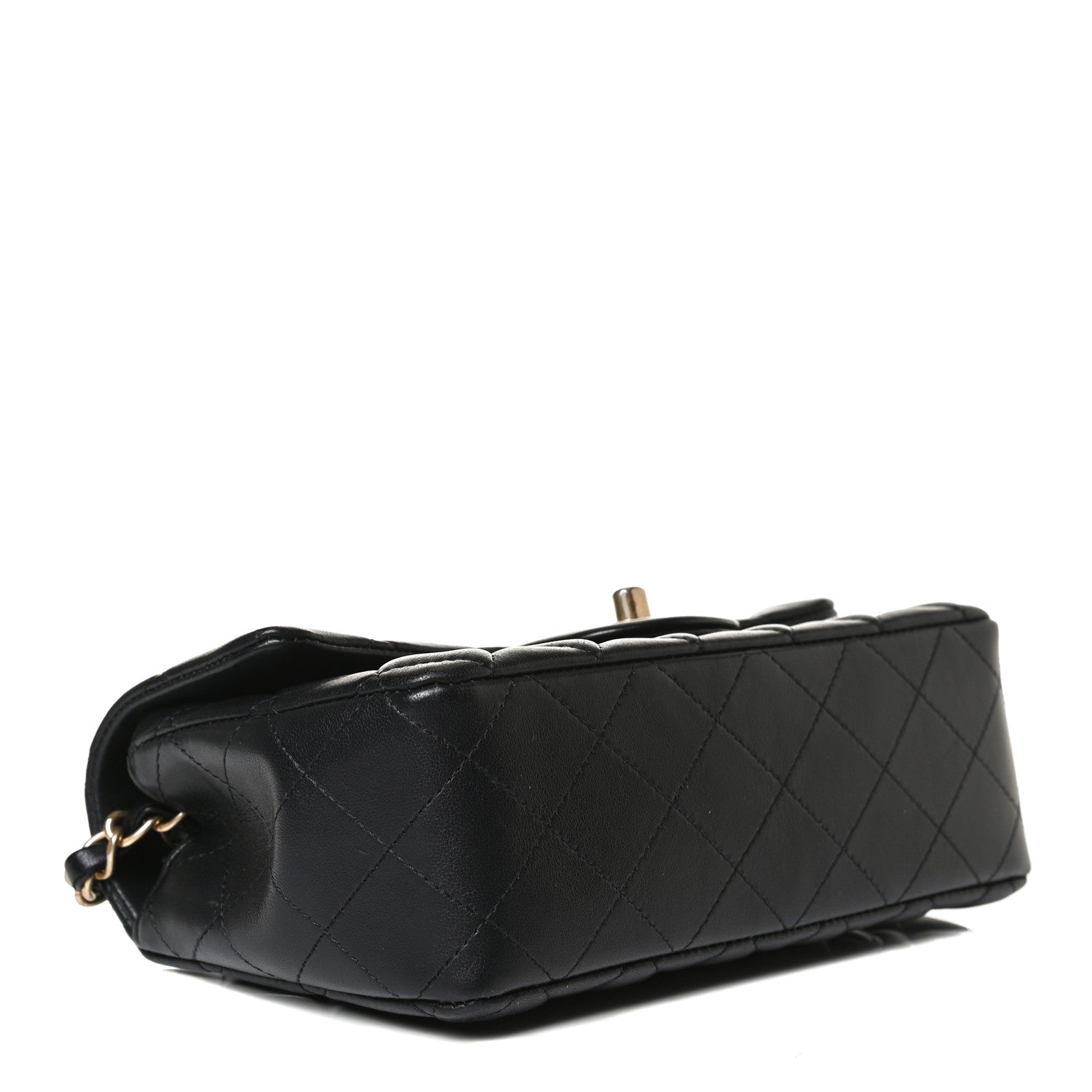 Chanel Lambskin Quilted Mini Rectangular Flap Black 3 of 12