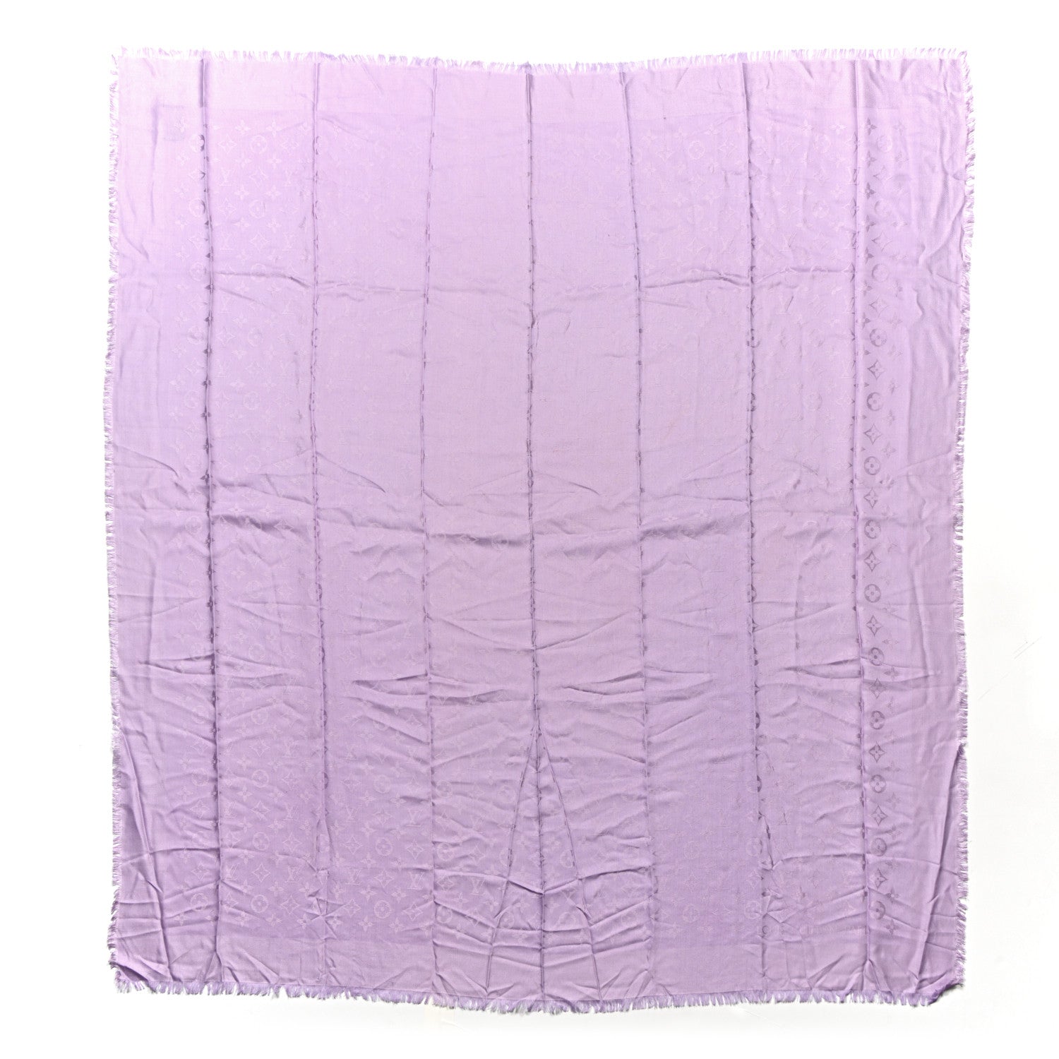 Louis Vuitton Silk Wool Monogram Shawl Mauve 1 of 4