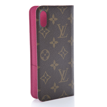 Louis Vuitton Monogram iPhone XS Max Folio Case Rose Pop 3 of 12