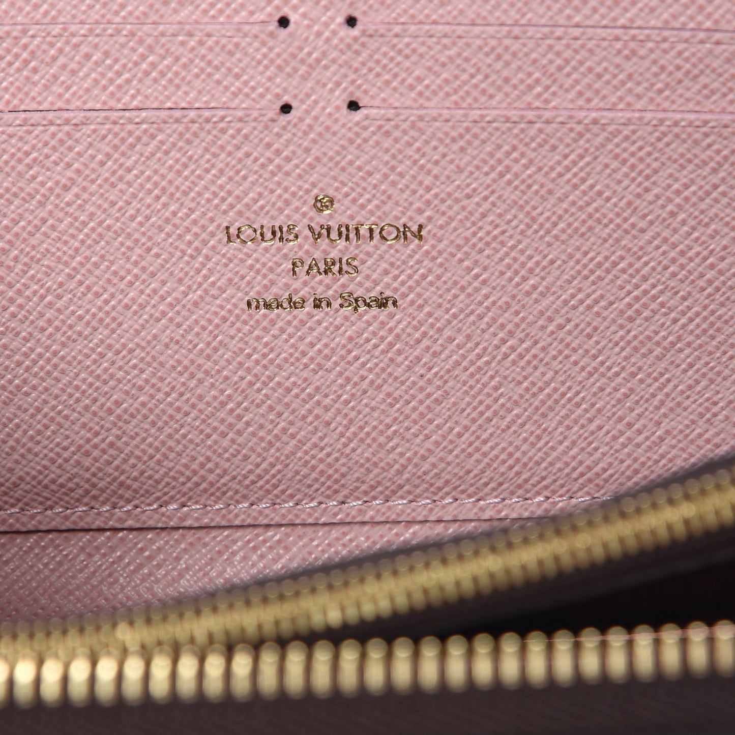 Damier Ebene Clemence Wallet Rose Ballerine