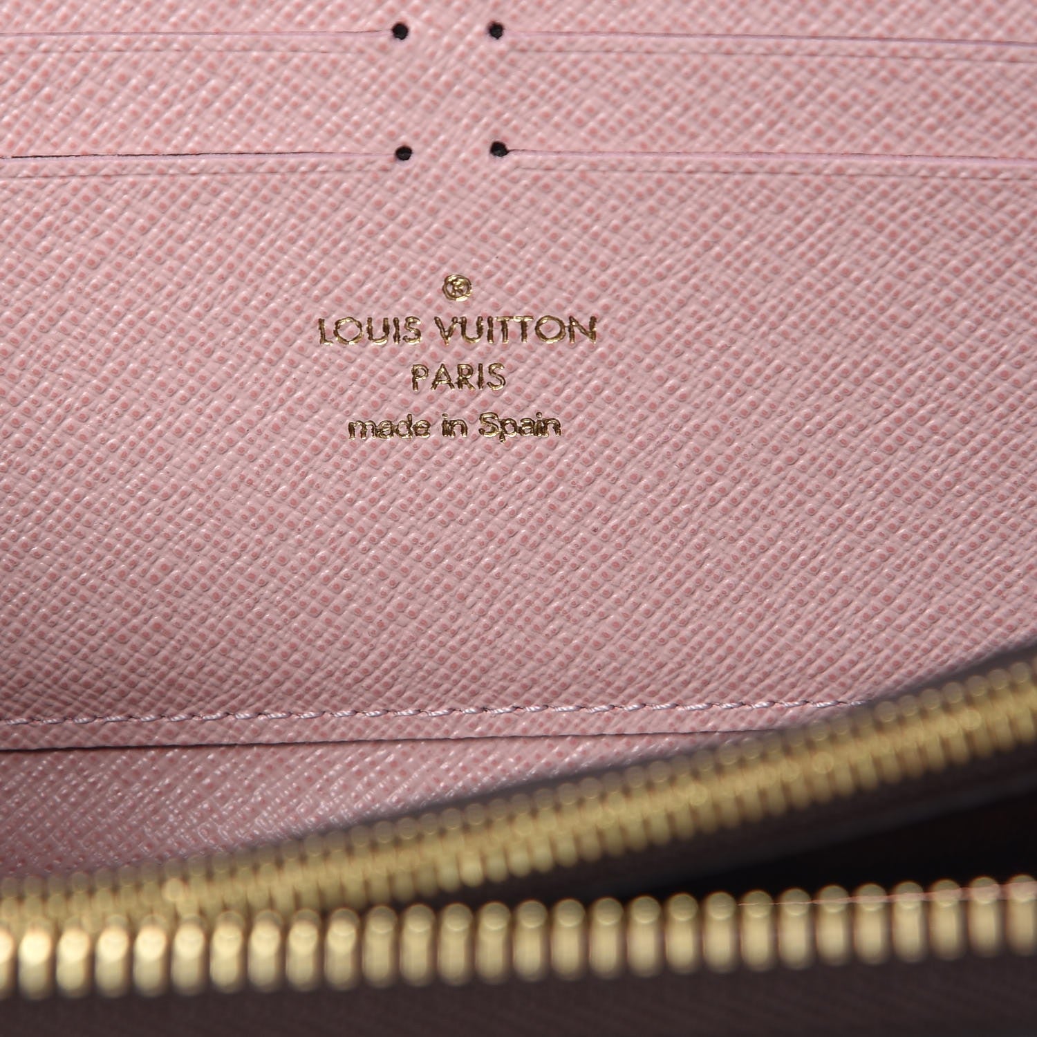 Louis Vuitton Damier Ebene Clemence Wallet Rose Ballerine 6 of 8