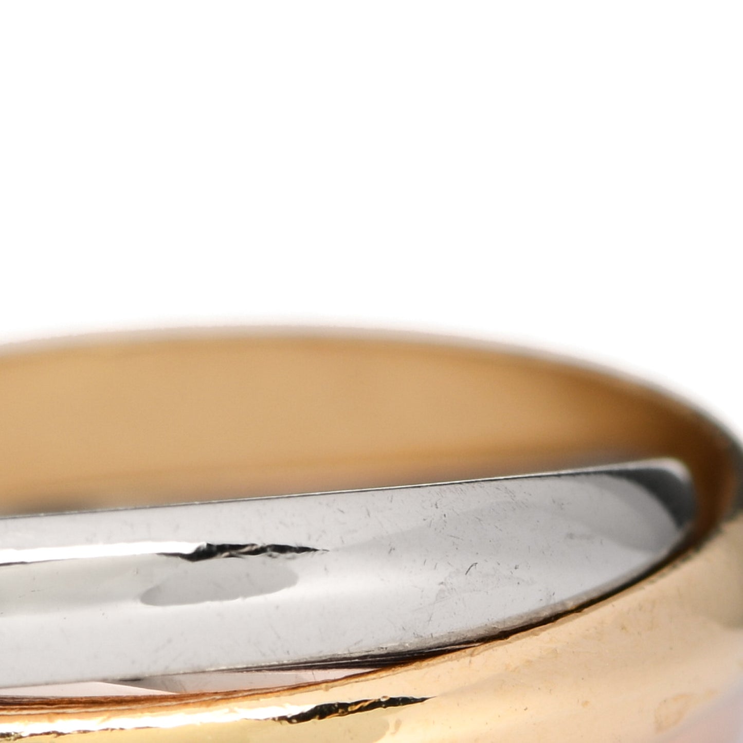 18K Pink Yellow White Gold Small Trinity Ring 52 6