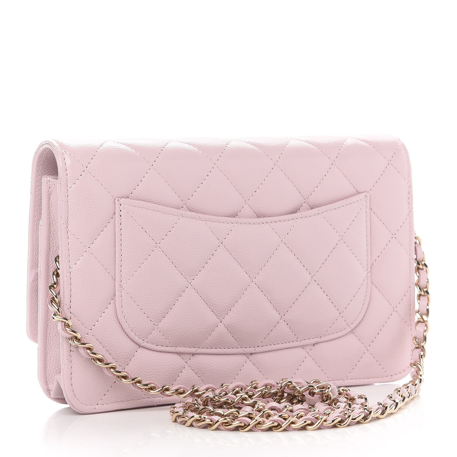 Chanel Caviar Quilted Coco Candy Wallet On Chain WOC Light Pink 3 of 12