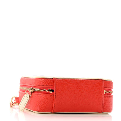 Chanel Caviar Quilted Filigree Vanity Clutch With Chain Blue White Red 4 of 10