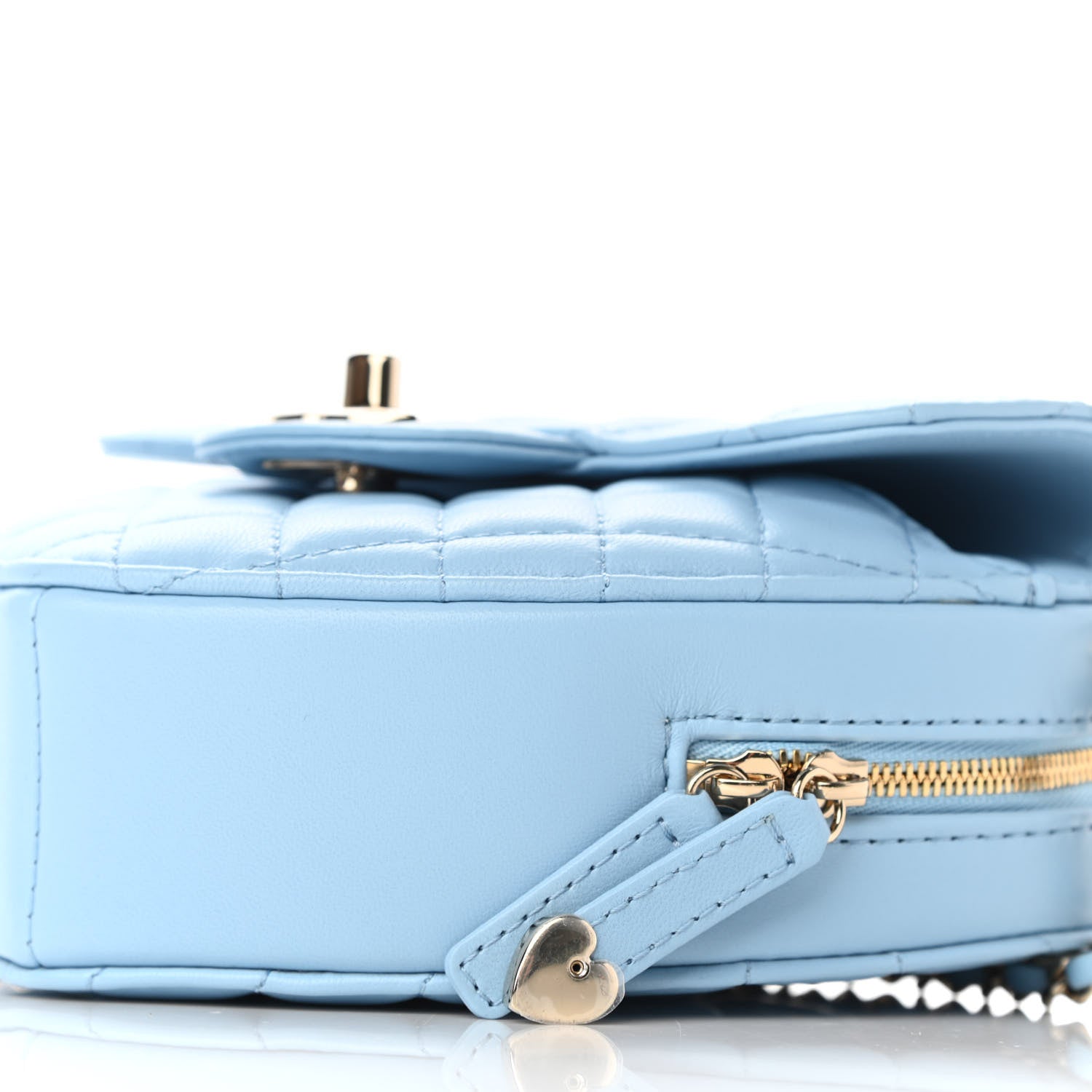 Chanel Lambskin Quilted CC In Love Heart Bag Light Blue 18 of 21
