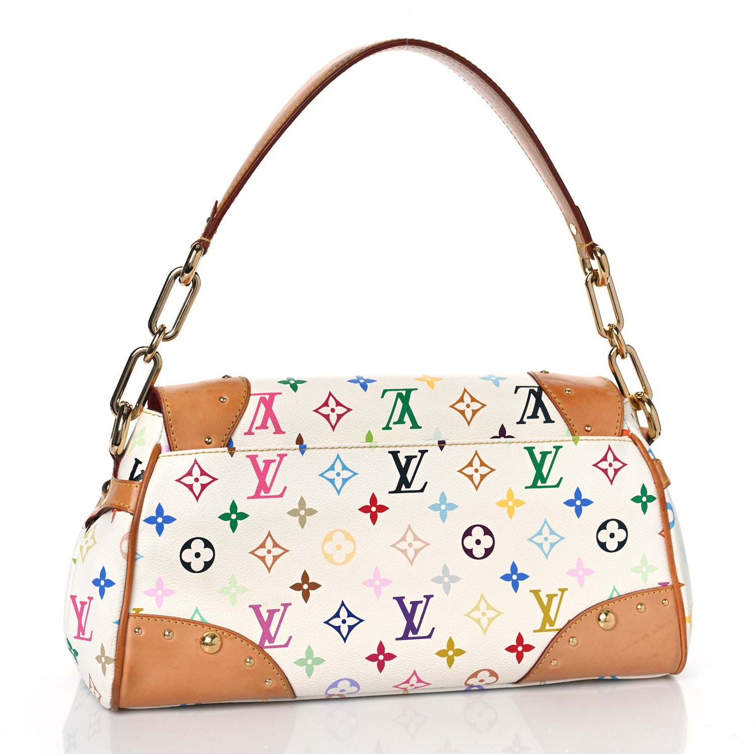 Louis Vuitton Monogram Multicolor Beverly MM White 3 of 9