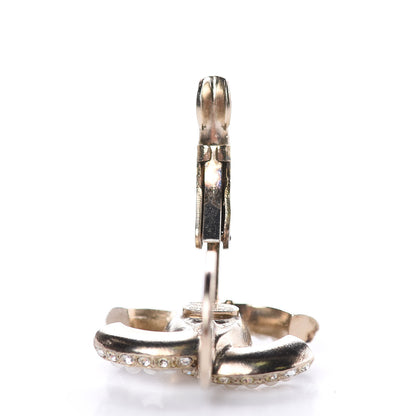 Chanel Crystal Pearl CC Dangle Earrings Gold 4 of 6