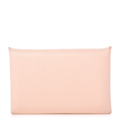 Hermes Epsom Calvi Card Case Rose Eglantine 1 of 12