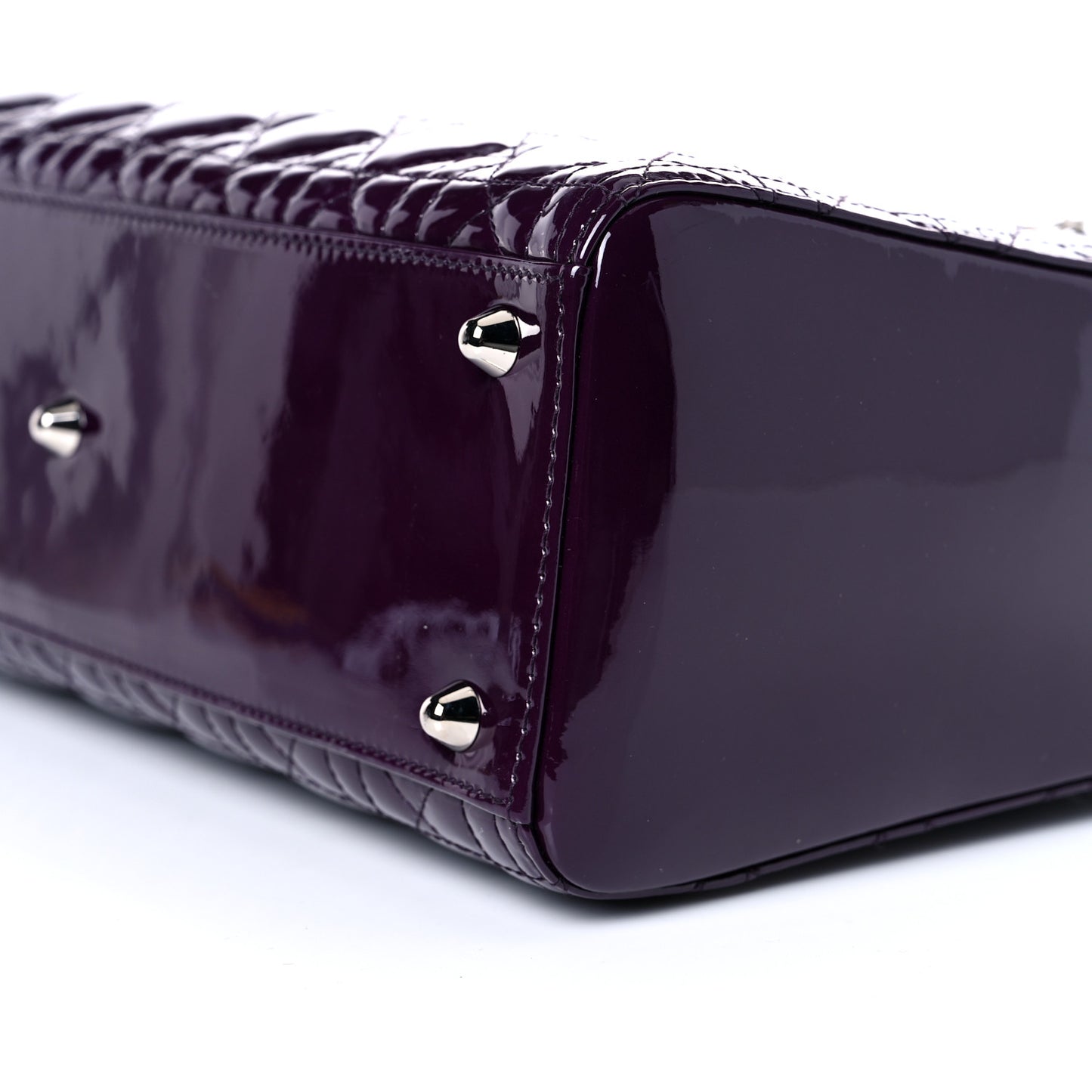 Patent Cannage Large Lady Dior Violet Purple
