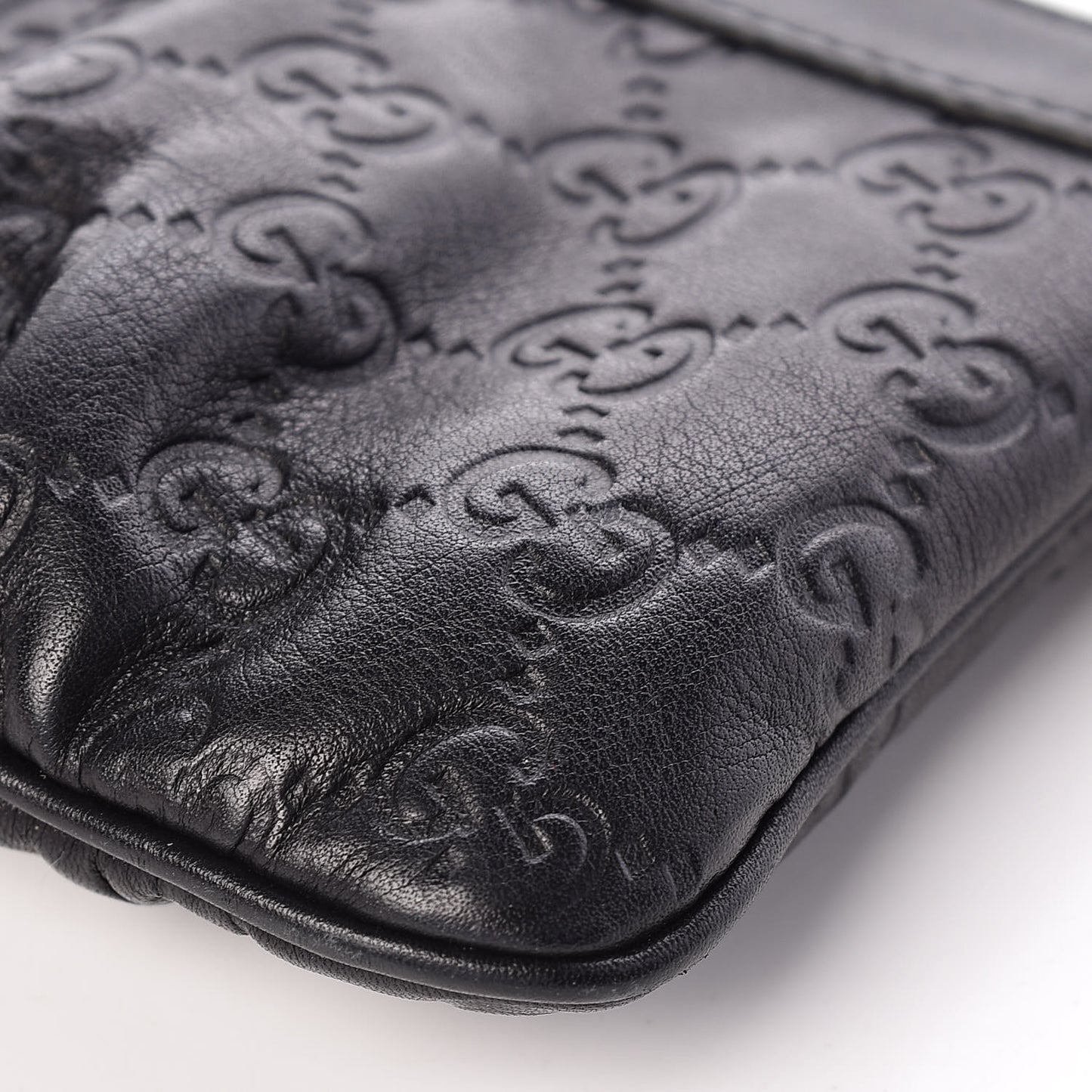 Guccissima Signature New Britt Wristlet Black