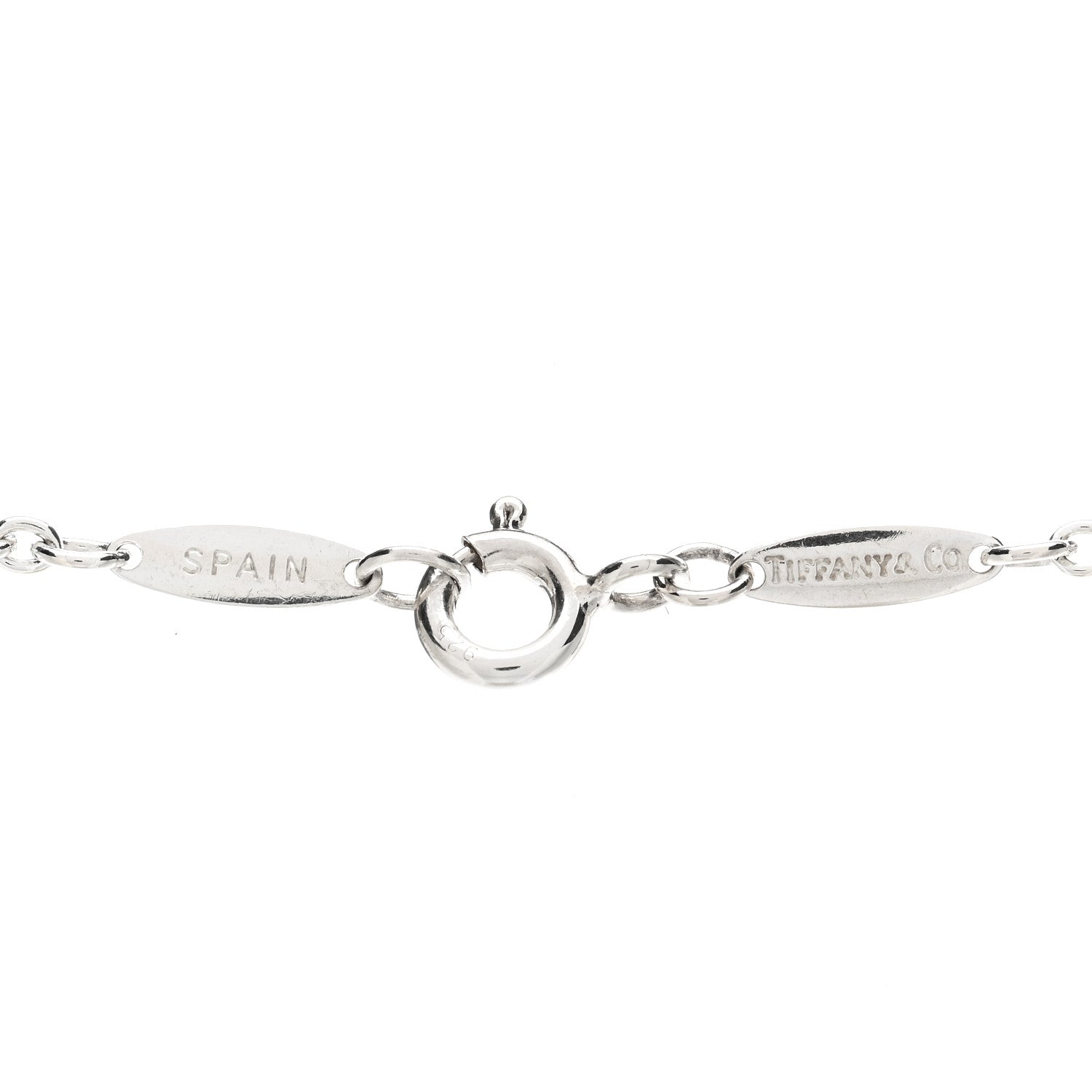 Tiffany Sterling Silver Pearl 7.5-8mm Elsa Peretti Open Heart Lariat Necklace 3 of 3
