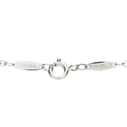 Tiffany Sterling Silver Pearl 7.5-8mm Elsa Peretti Open Heart Lariat Necklace 3 of 3