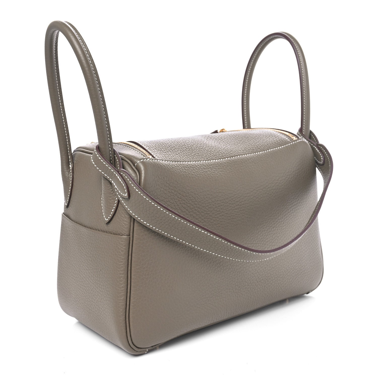 Hermes Taurillon Clemence Lindy 26 Etoupe 3 of 9