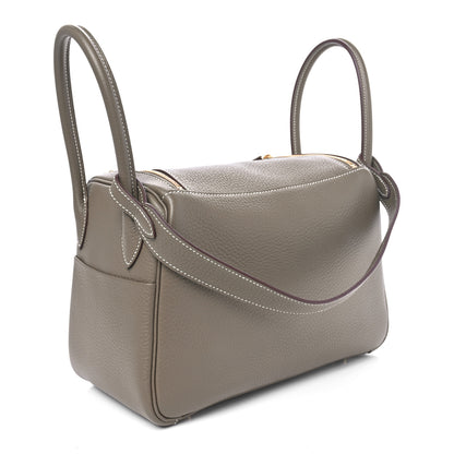 Hermes Taurillon Clemence Lindy 26 Etoupe 3 of 9