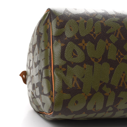 Louis Vuitton Monogram Graffiti Speedy 30 Kaki 8 of 9