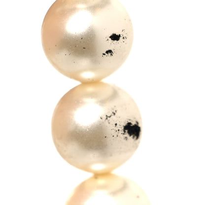 Chanel Pearl Crystal CC Multi Strand Necklace Silver 6 of 11